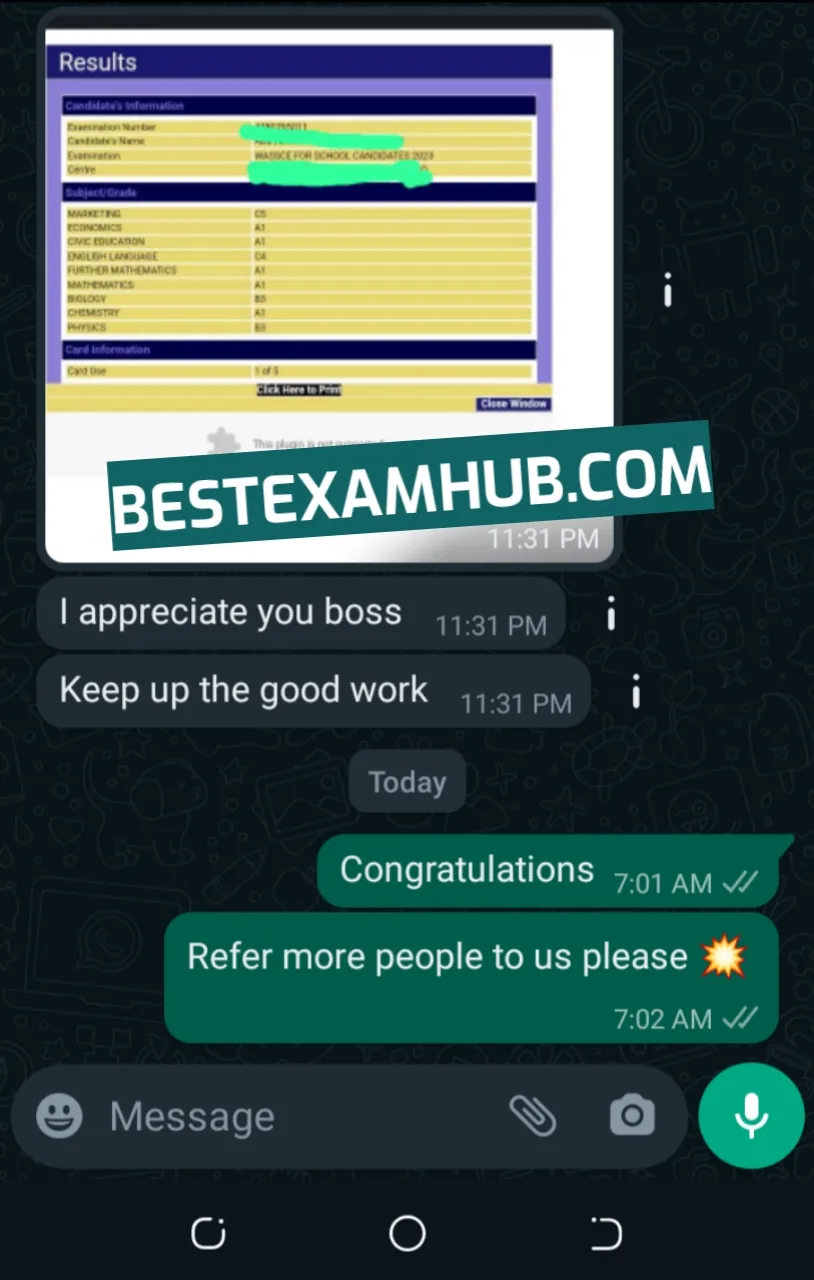 WAEC Testimonials 3