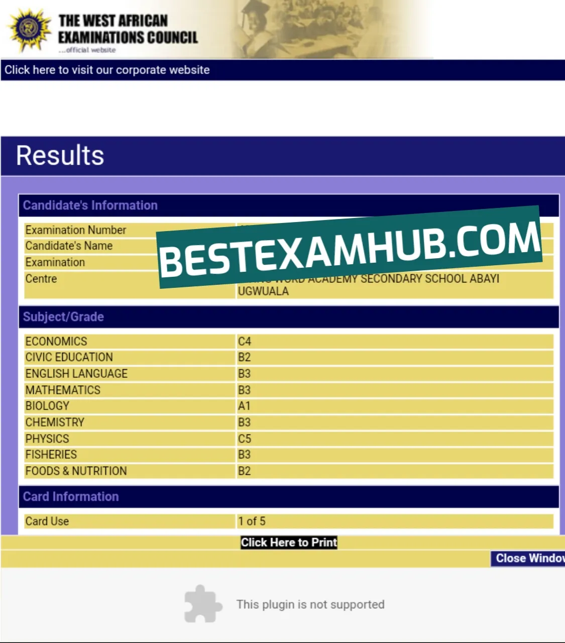 BEST Site for WAEC Expo 2025