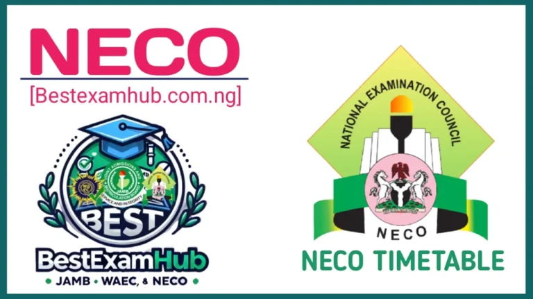 NECO Timetable 2025 For Science Art And Commercial Students