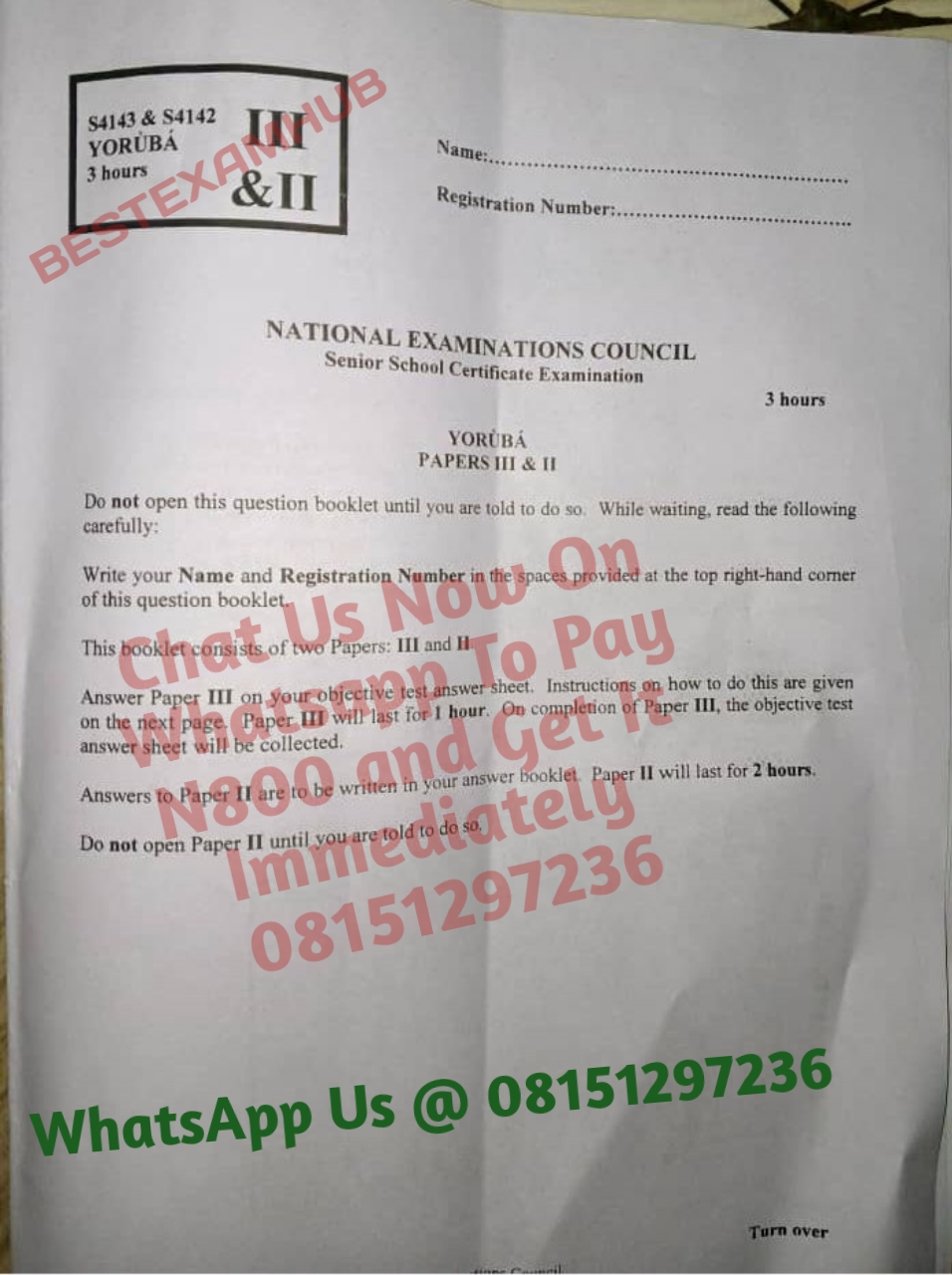 NECO Yoruba 2025 Questions And Answers