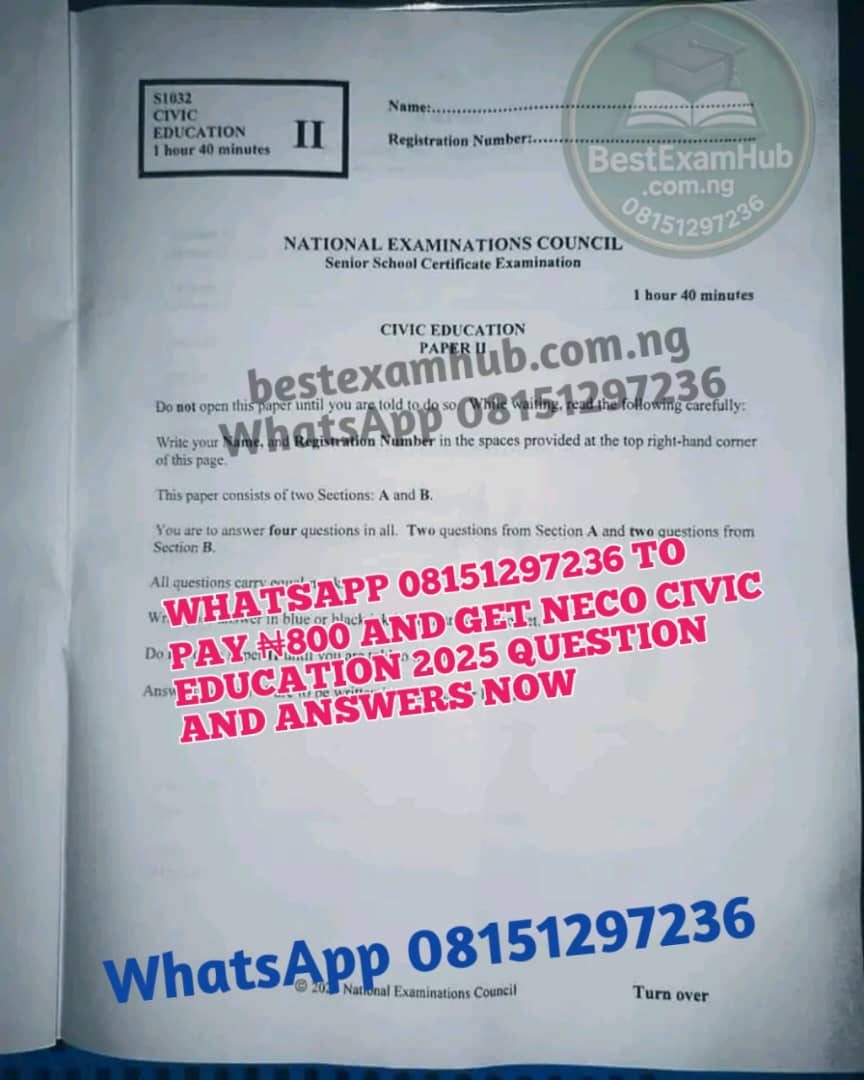 Neco Civic Education Question 2025
